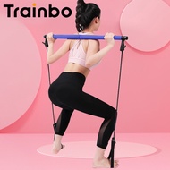 Trainbo Yoga Pilates Bar Stick Kit  Resistance Bands Trainer Yoga Pull Rods Pull Rope Portable home Gym Exercise Body Workout Equipment