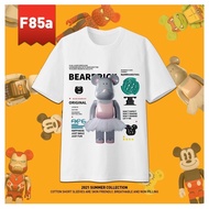 BEARBRICK F85a –F87b/CottonT-Shirt Lengan Pendek/Fashion/180gsm/XS-3Xl/New Arrival/时尚韩风潮服圆领180gsm 棉质