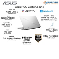 Asus ROG Zephyrus G14 GU405A-RSY016WP Laptop (Intel CU9 386H, 32GB RAN, 1TB SSD, Nvidia RTX5070 TI, 