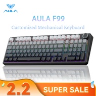 AULA F99 Customized Mechanical Keyboard 99 keys The Three Mode Connection Hot-swap Gasket Structure 