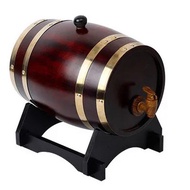 1.5/3L Wood Barrel Vintage Oak Beer Brewing Tools Tap Dispenser for Rum Pot Whisky Wine Mini Keg Bar Home Brew Beer K00
