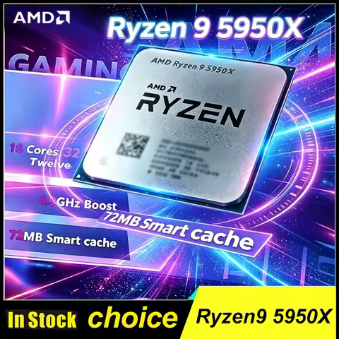 AMD Ryzen 9 5950X New Ryzen 9 5000 Series Vermeer (Zen 3) 16-Core 3.4 GHz Socket AM4 105W Socket AM4