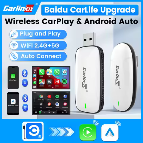 CarlinKit Wired Baidu CarLife Upgrade to Wireless CarPlay & Android Auto Wireless Auto Connect Suppo