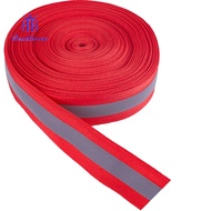 1bag 20M Polyester Striped Ribbon Reflective Band for Safety Caution Clothes Making FireBrick 1 inch