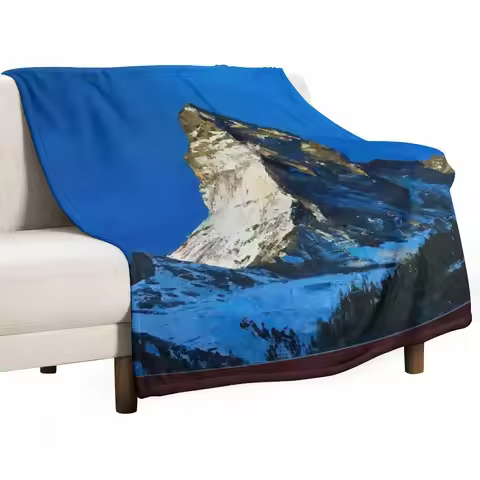 Matterhorn | Throw Blanket Decorative Sofa Luxury Designer Hairy Comforter wednesday Flannels Blanke