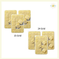 Silicook Garlic Cube Tray Freezing Storage Container [15 Grid x 3 / 24 Grid x 3]
