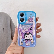 Casing Oppo A17 Casing Oppo A17K Casing Cute Cream Edge Casing Phone Casing Soft TPU Phone Casing DK