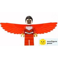 sh0099 Lego Marvel Super Heroes Avengers Assemble 76018 - Falcon Red Minifigure - New