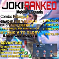 Joki Mobile Legends MLBB Murah/MLBB Rank Boosting Service/ML Push Rank