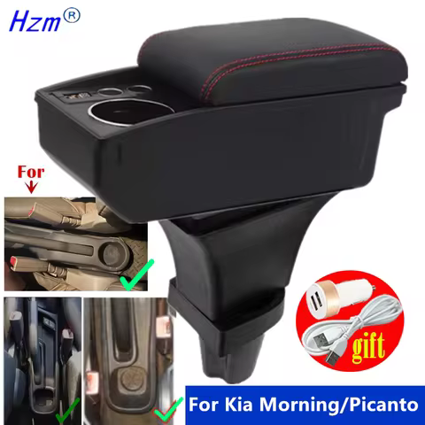For Kia Morning Armrest Box For Kia Picanto Car Armrest Box Central Storage Box Cup Holder Dedicated