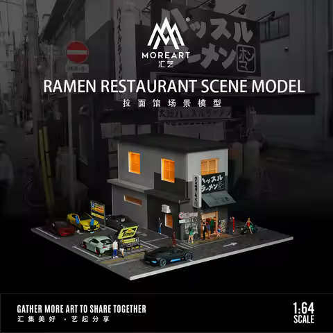 In Stock *TimeMicro+MoreArt 1:64 Ramen Restaurant Themed Light Edition Assembled Street Scene