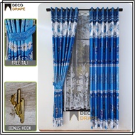 Gorden Jendela Kamar Motif Printing Bahan Kain Blackout import Tebal Tidak Terawang Tinggi 230