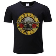 Men Cotton T Shirt Summer Brand Tshirt Guns N Roses Bullet Logo Black Men'S Graphic T-Shirt brand tee-shirt homme tops