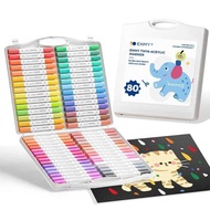ENMY Acrylic Dl-Tip FastDrying Waterproof Colorful Markers DIY Enthusiasts 24/36/48/60/80 Colors ing