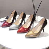 SL575 Gold red/Gray-size 34 to 43-10cm-import heels-glossy imported heels-women's shoes-heels 10cm