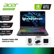 ACER PREDATOR HELIOS 300 PH315-54-797E 15.6" QHD 165HZ Gaming Laptop I7-11800H 16GD4 1TBSSD RTX3070 