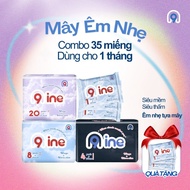 [9INE] Soft Rattan Combo Save 1 Cycle Nine Infrared Antibacterial Sanitary Napkin