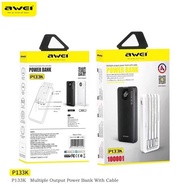SG STOCK Awei Mobile Power bank P133K 10000mAh P134K 20000mAh Fast Charging