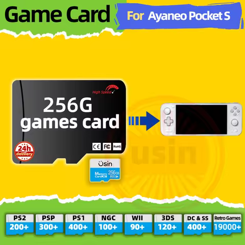 Game Card For Ayaneo Pocket S EVO AIR TF Retro Games PS2 PSP PS1 Android portable Handheld Gaming SD