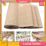 300CM Jute Table Runner Hessian Burlap Kain Wedding jute fabric Crafts Vintage Party Wedding Decorat
