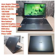 Acer Aspire Timeline  M5-581TG (slim type)CPU: i7-3517U