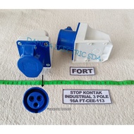 INDUSTRIAL GROUND CONNECTOR 3 POLE 16A FT-CEE-113 FORT