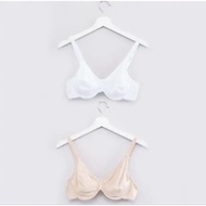 Max Fashion Set of 2 - Solid Basic Bra With Hock And Eye Closure "Size: 34B/34A/75B"