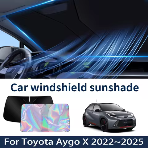 Front Windshield Sunshade For Toyota Aygo X 2022~2025 2024 2023 Car Sun Visor Heat Insulation Summer