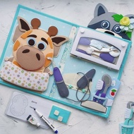 學習刷牙，毛氈醫學教育套裝，蒙特梭利軟書