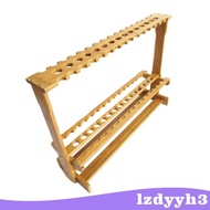 [Lzdyyh3] Bamboo Fishing Rod Rack Organizer 47 Position Easy Installation Versatile Fishing Pole Hol