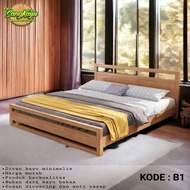 Dipan tempat tidur modern minimalis divan kasur kayu ranjang kayu