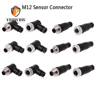 YRBWBW M12 Sensor Connector, Female Socket Connector M12 Aviation Plug, PG7 Power Adapte M12 Sensor 