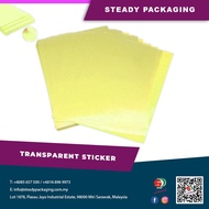 (50pcs) A4 Size Transparent Sticker