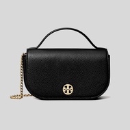 TORY BURCH Half Moon Leather Crossbody Black 157173