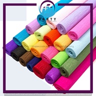 HARD CREPE PAPER ROLL FOR FLOWER MAKING / WRAPPING / KERTAS CREPE UNTUK BUAT BUNGA (50CM X 2.5 YARDS