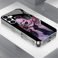 Terrifier Luxury Plated Frame Glass Phone Case For Samsung Galaxy S22 S23 S24 S25 Ultra A22 A23 A25 