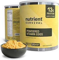 Nutrient Survival Whole Egg Powder 60 Cage Free Eggs | 13g Protein, Gluten Free, Soy Free, Resealabl