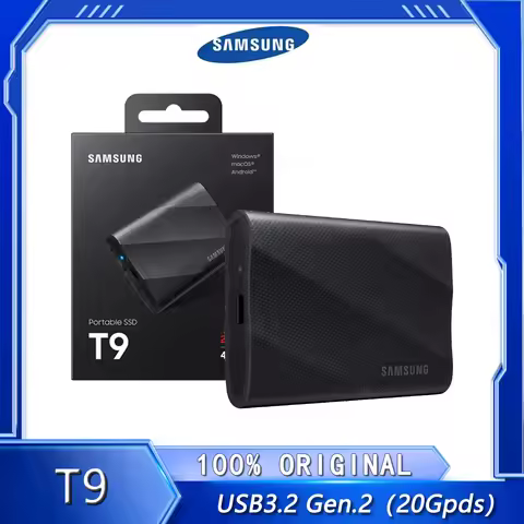 SAMSUNG T9 Portable SSD 1TB 2TB 4TB High Speed USB 3.2 Gen 2x2 External Disk Hard Drive Solid State 