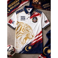 2026 Malaysia Independence Day 69th Anniversary Tiger T-shirt polo Men's Casual Fashion Gift Large S