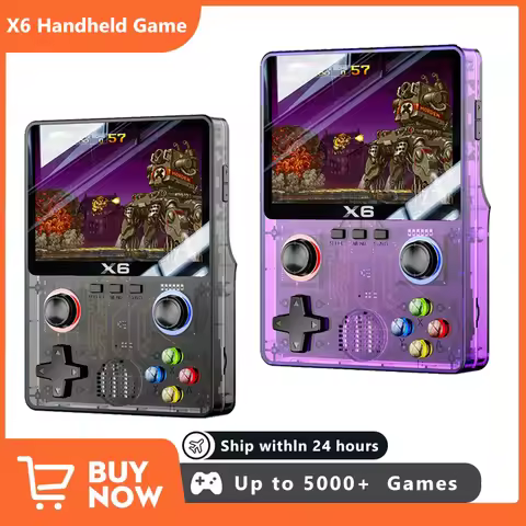 NEW X6 Game Console Retro Video Game Console 3.5'' IPS Screen Portable Handheld Game Player Classic 