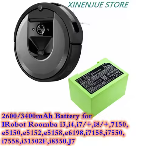 2600/3400mAh Battery ABL-D1 for IRobot Roomba i3,i4,i7/+,i8/+,7150,e5150,e5152,e5158,e6198,i7158,i75