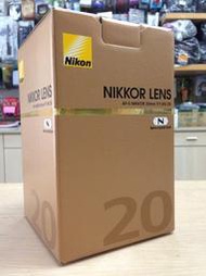 全新嚴選 Nikon 20mm AF-S F1.8G ED N 超廣角定焦鏡 大光圈 平輸貨