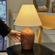 Living room decorative table lamp, Japanesedi style tall wooden bedroom decor table lamp