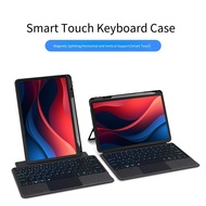 Magic Keyboard Leather Case for Lenovo Xiaoxin Pad 11 2024, 11 Inch Tablet Protective Folio Cover