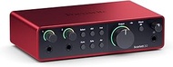 Focusrite Scarlett 2i2 4th Gen USB Audio Interface for Recording, Songwriting, Streaming and Podcast