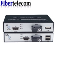 HDMI to Fiber Optic Converter 1080P HDMI Fiber Optic Video Extender KVM(HDMI+USB)