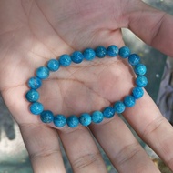 blue apatite beads bracelet