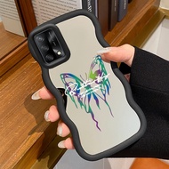 HP Casing For OPPO A74 A95 F19 F19s Reno 6 Lite Case Butterfly Trend Macaron Softcase Soft Silicone 