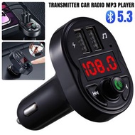 **包郵** (X1按鍵版) 車載手機充電器FM藍牙發射器 (平行進口) YY3582