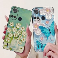 Case For Itel A49 Play A631L Cover New Fashion Butterfly Flower Soft Black TPU Silicone Bumper For I